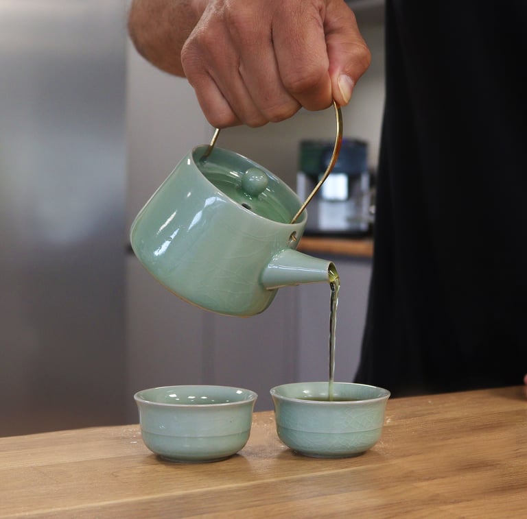 set ceainic si cani ceramica