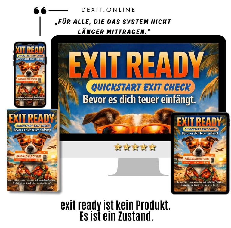 dexitonline auswandern minikurs tablet handy pdf mockups