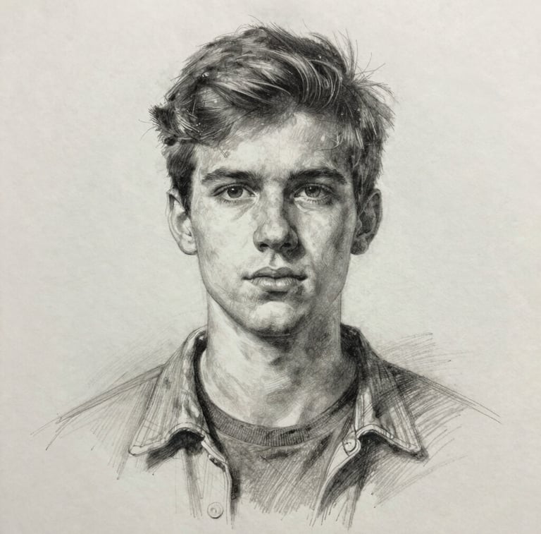 woman in dress sketch on white paper