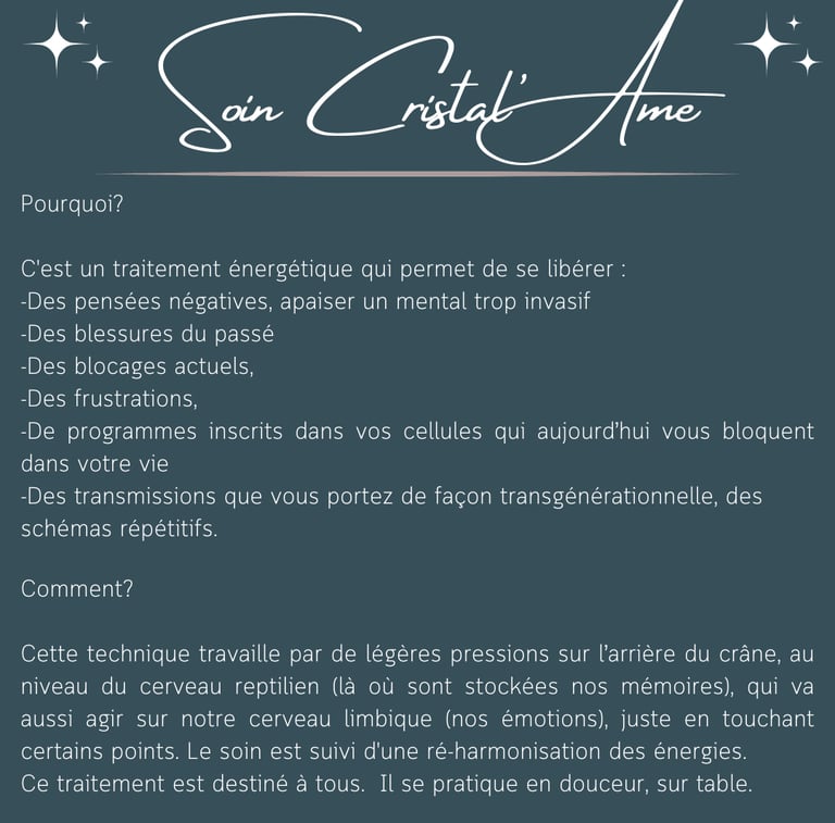 soin énergétique Cristal'Ame