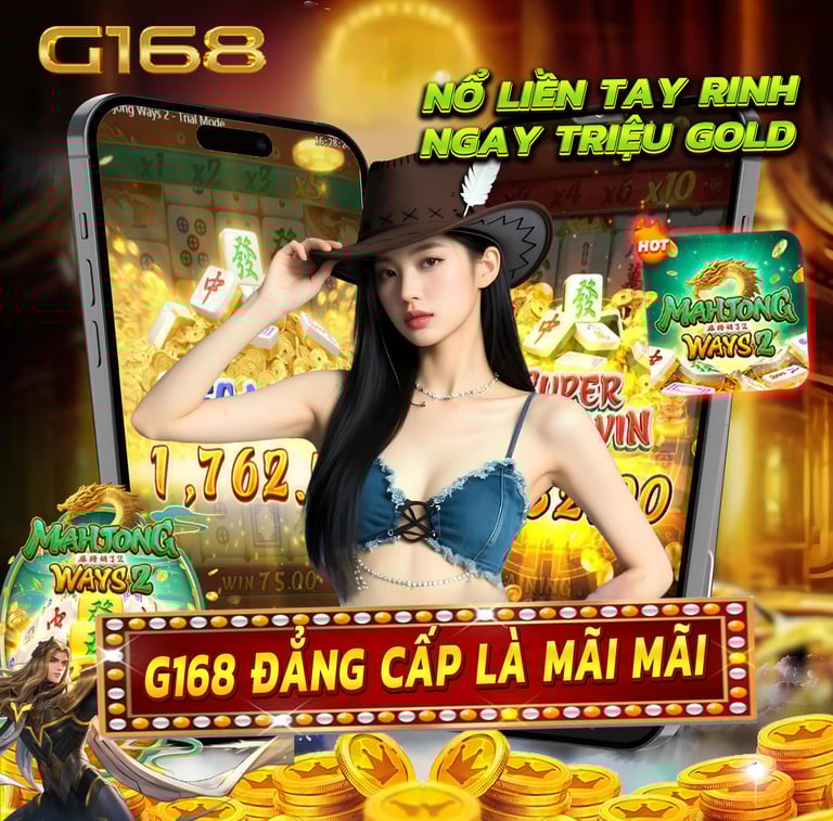 Slot Mahjong phong cách truyền thống tại G168 với biểu tượng mạt chược và cơ chế trò chơi phổ biến