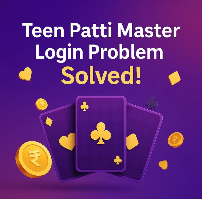 Teen Patti Master Login Problem 100% Fixed