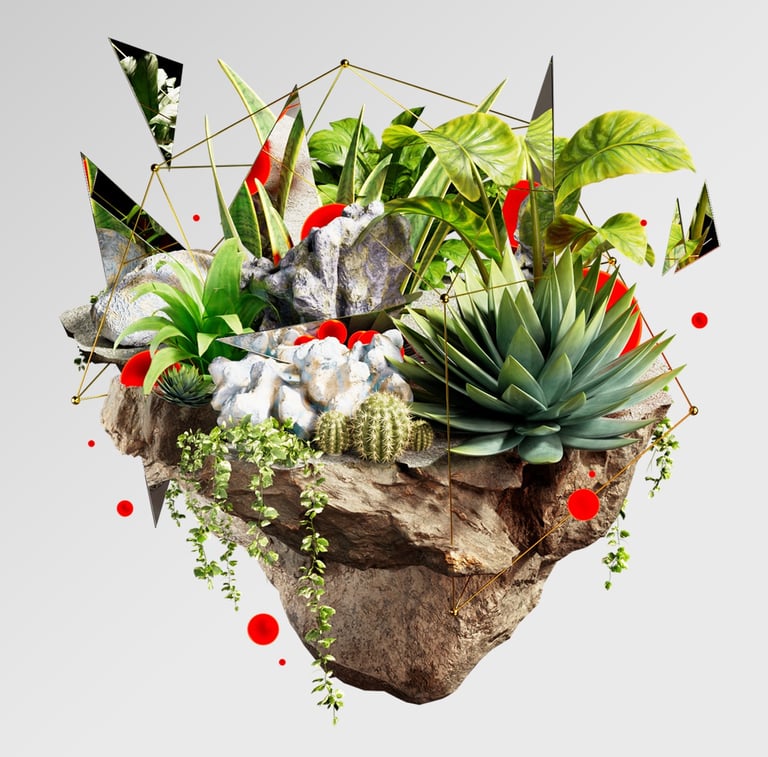 Artificial Illustration 3d illustration for website