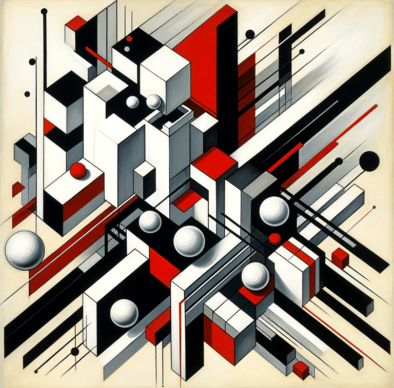 a painting of a geometrical design