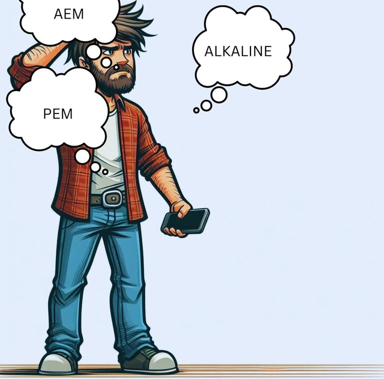 AEM vs PEM vs ALKALINE