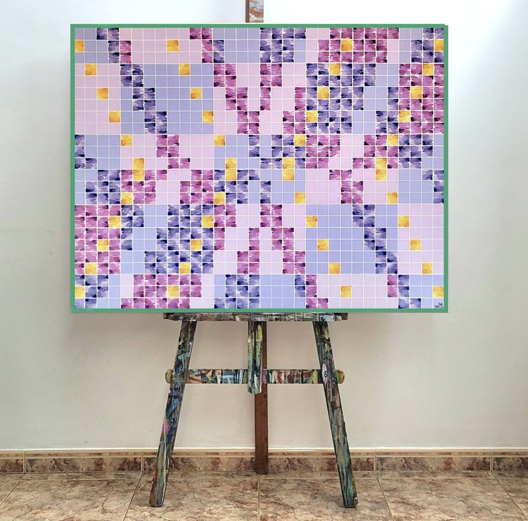 Adamascado, en el caballete