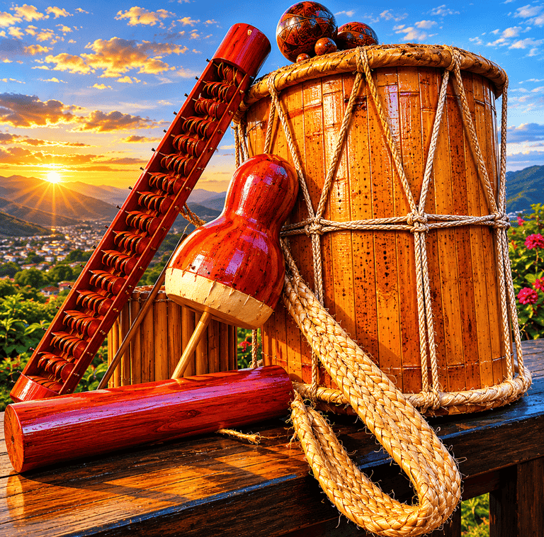 Instrumentos típicos del Huila Bambuhuila