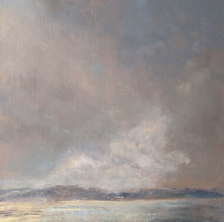 Veiled Shore - Painting by Mary Kersell