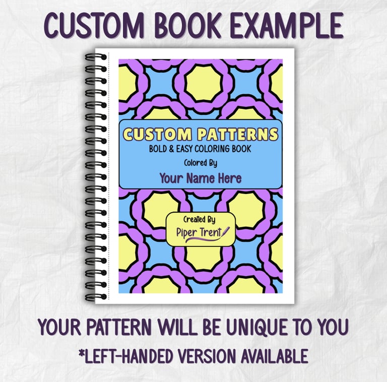 custom patterns personalized wirebound coloring book