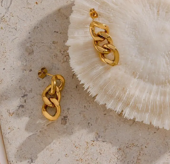 LINK CHAIN EARRINGS