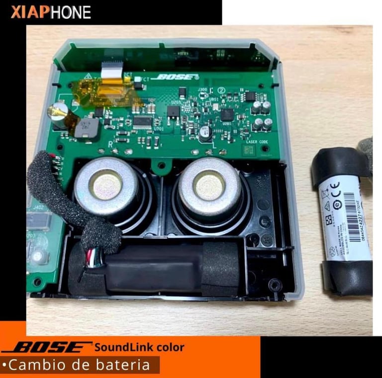 cambio de batería de Bose soundlink color 