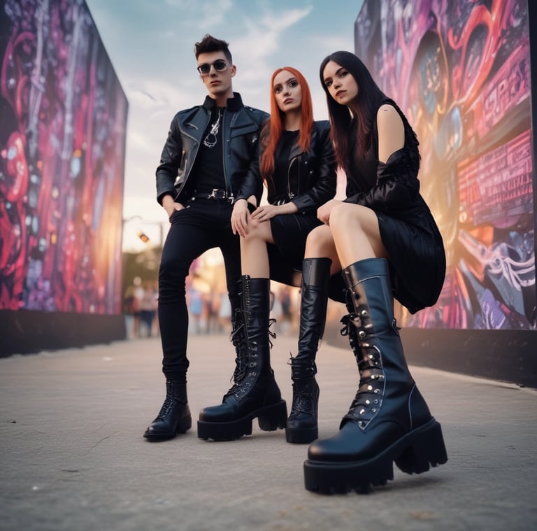 calzado techno rave gotico