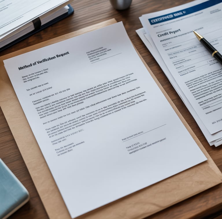 method of verification letter