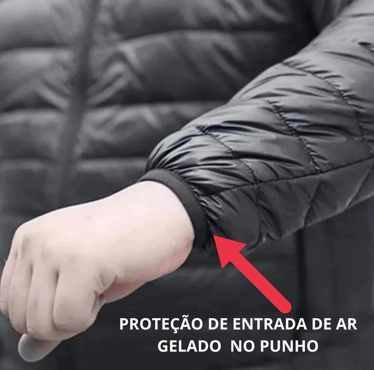 Jaqueta Puffer Unissex com Capuz