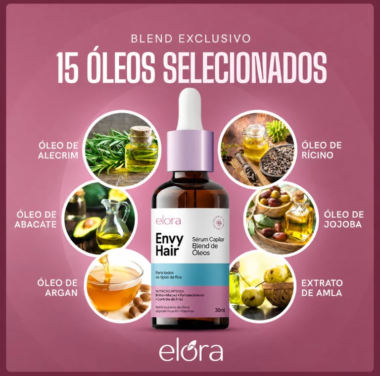 Óleo capilar Envy Hair Crescimento Élora