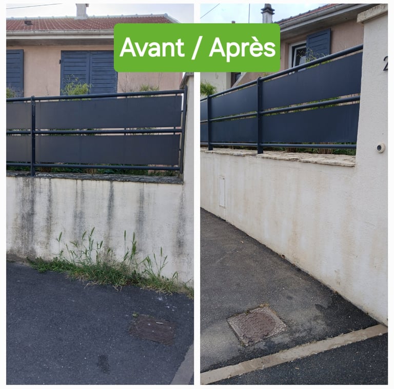 Nettoyage mur extérieur de maison