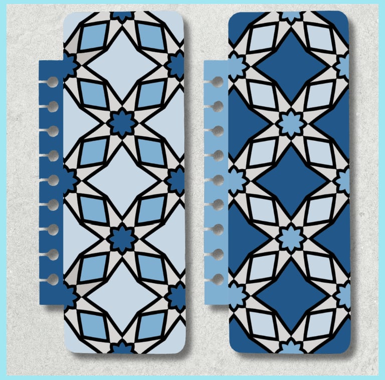 relaxing patterns reversible snap-in bookmark