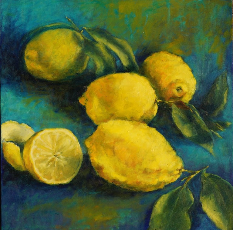 sybille ingold peintre nature morte citrons 1