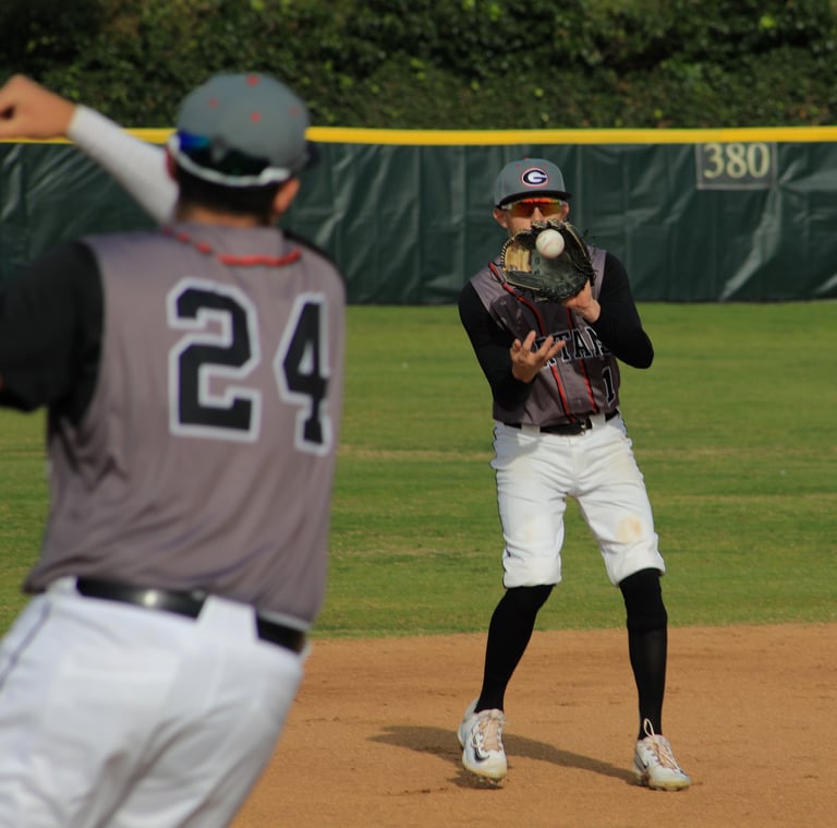 Sports Photo of a Player in Action Catching a Ball