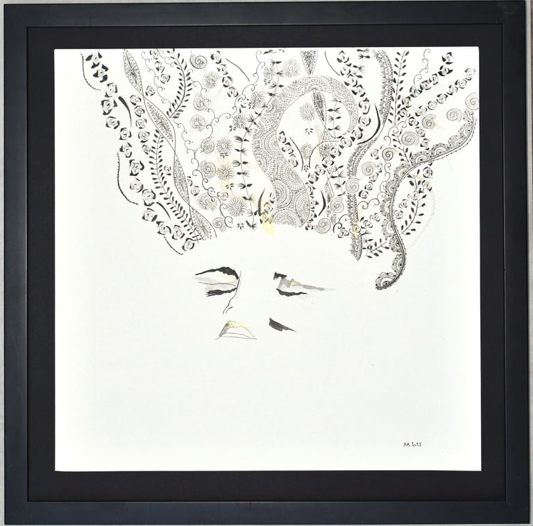 thinking dessin à l'encre inkdrawing sète artdrawing