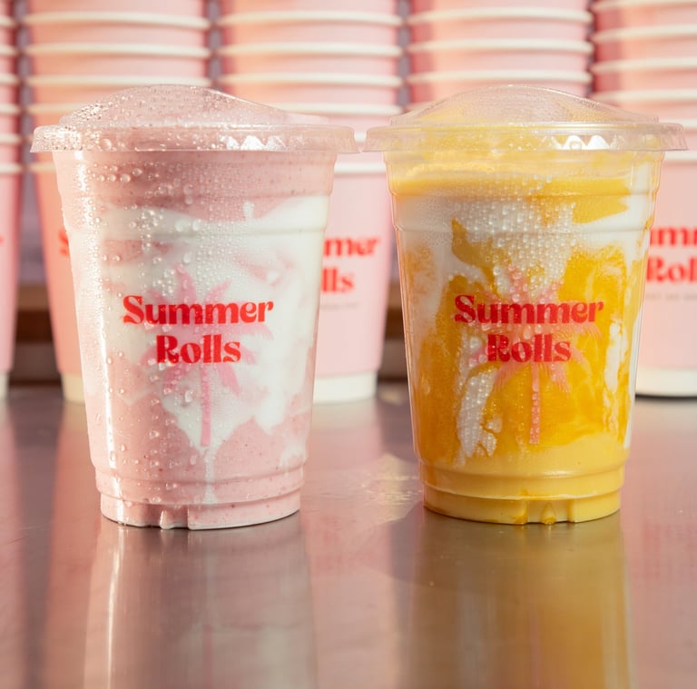 Protein shake smoothie Erewhon Strawberry Mango Summer Rolls Paris