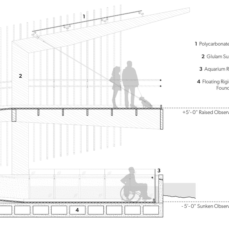 an architectural section drawing