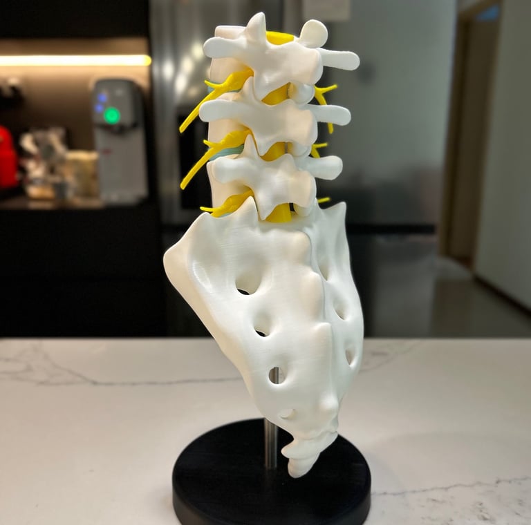 model of a human spine
