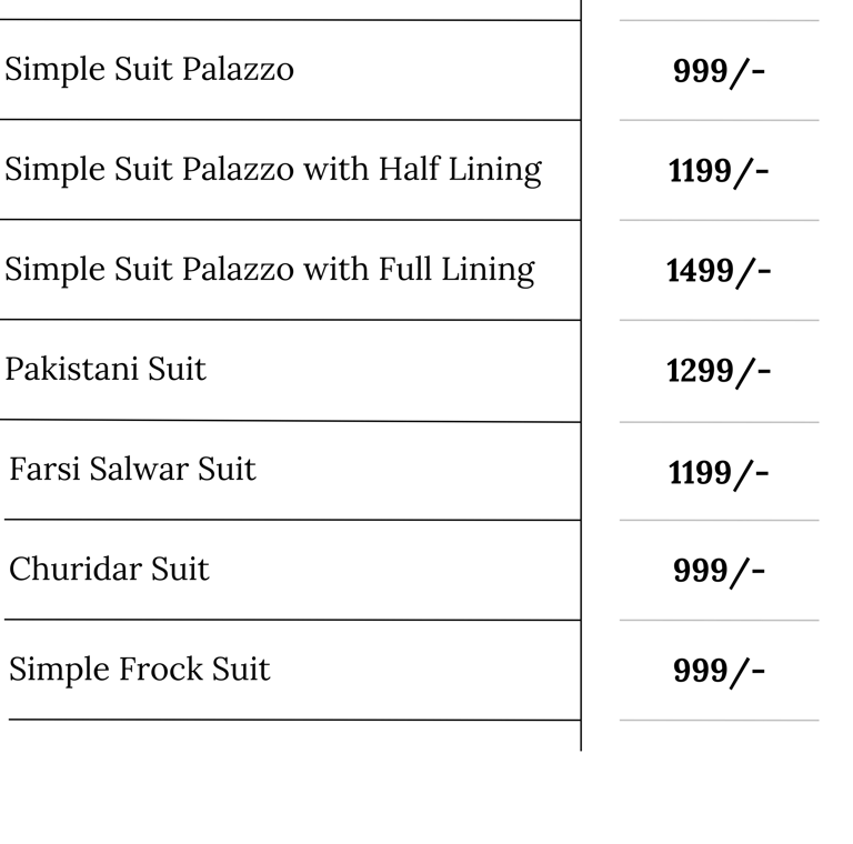 Ladies Tailoring Price