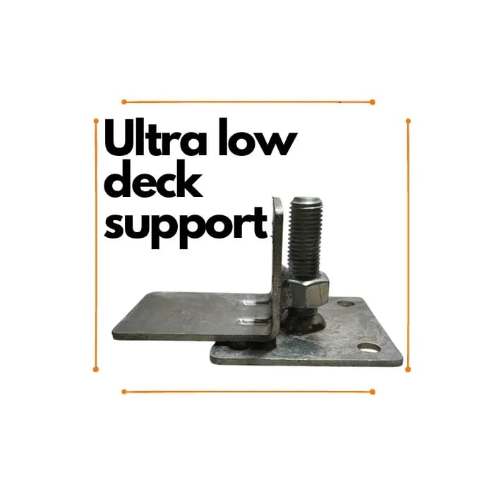 Low clearance adjustable deck support