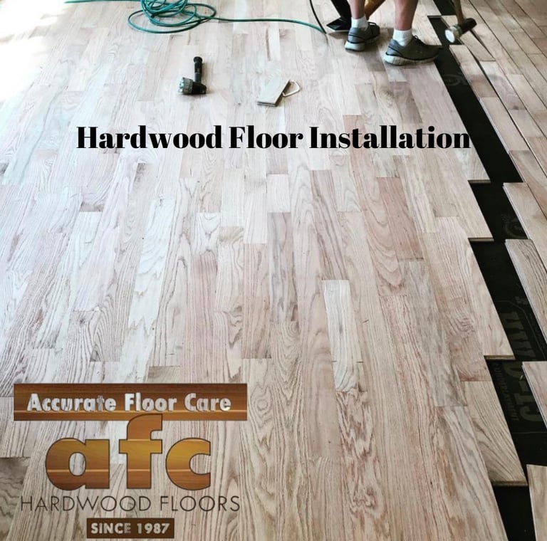 Hardwood flooring installation by accurate floor care