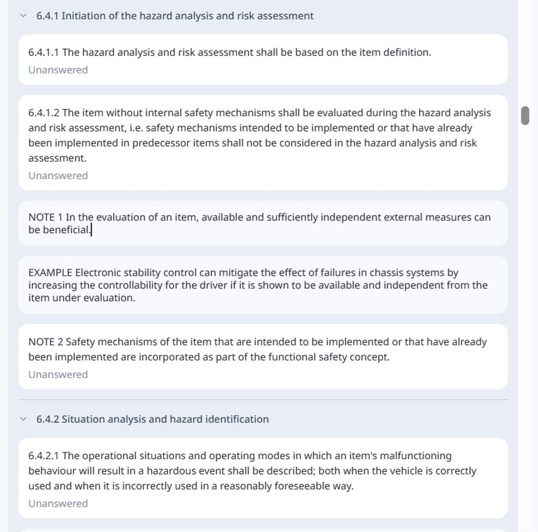 ISO26262 Audit Checklist integrated into SafetyCulture ALM