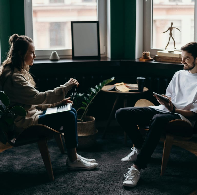 Therapist providing trauma-focused therapy session using CBT, mindfulness, and IFS approaches Trauma