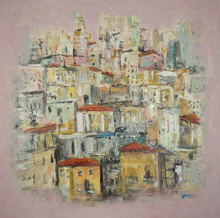Acrylic on canvas painting by artist Jessy Tabet