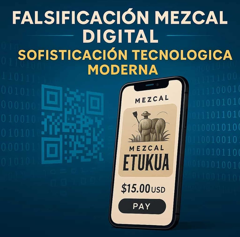 Representación de métodos modernos de falsificación de mezcal usando tecnología digital