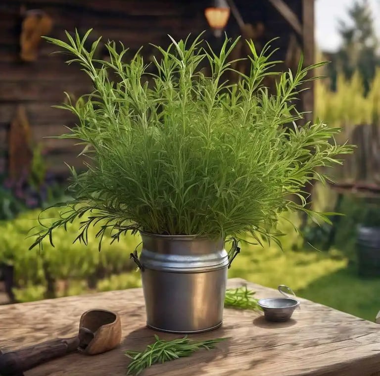 Estragon, herbes aromatiques, potager