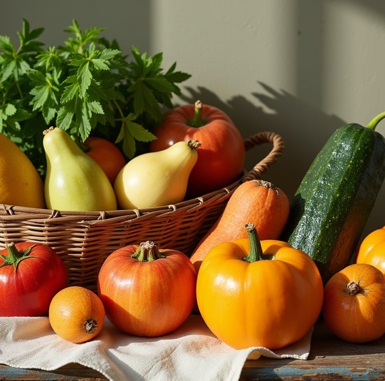 Panier de légumes frais illustrant un service d’accompagnement aux courses et d’aide à domicile