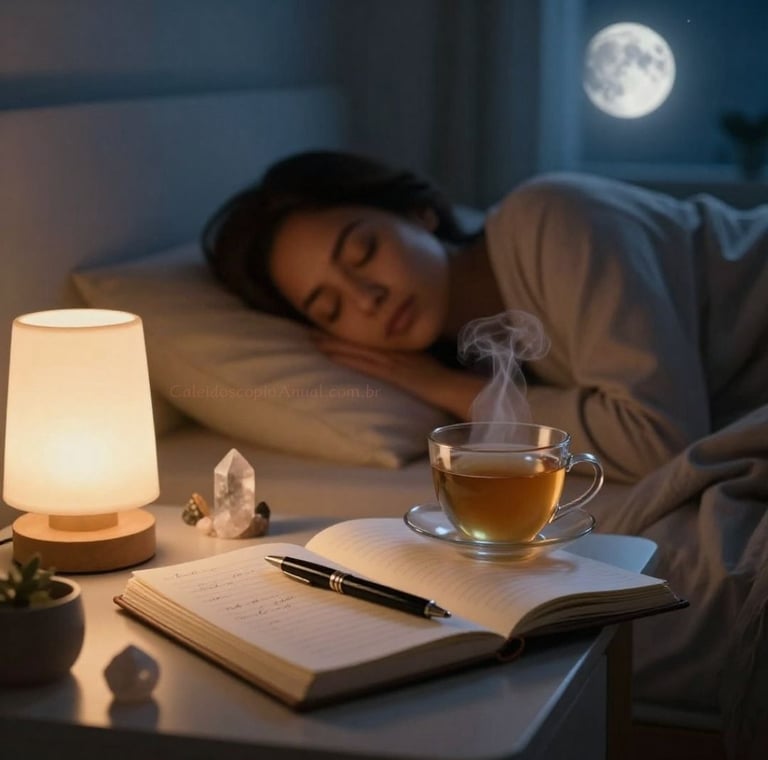 Diário sonhos: caderno cabeceira ritual noturno mensagens subconsciente alma símbolos intuição lunar