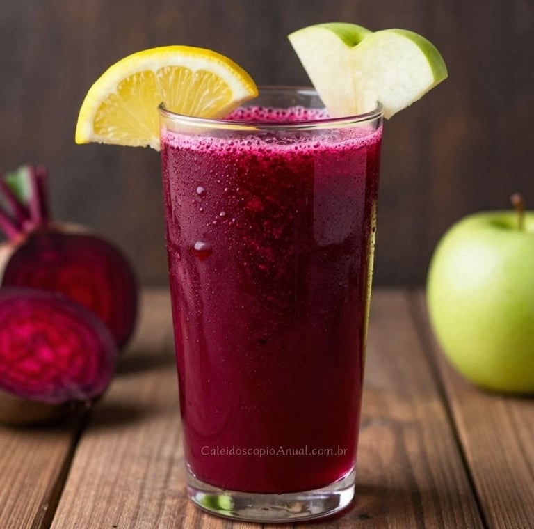 Suco beterraba limão: bebida vermelha sangue terroso raízes instintos primais aterramento poder purificação