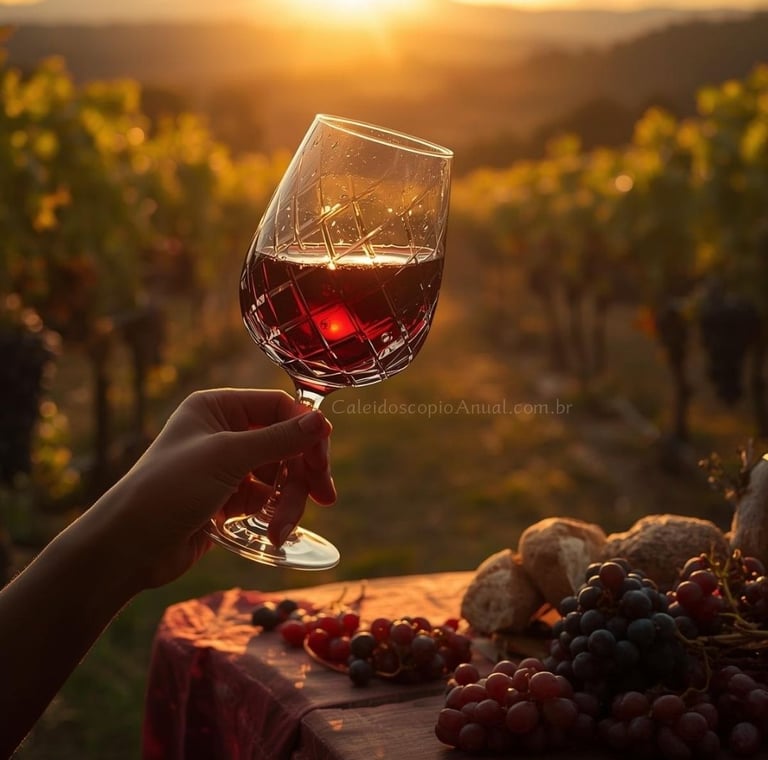Taça vinho tinto ou suco uva: brinde sagrado celebração jornada completude abundância ritual honra