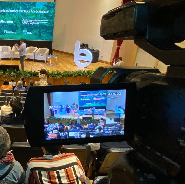 Grabación de evento FAO con publico presente y pantalla led