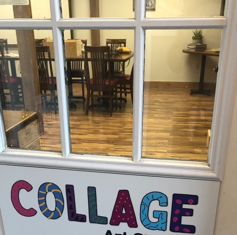 Entrance to Collage Art Studio.