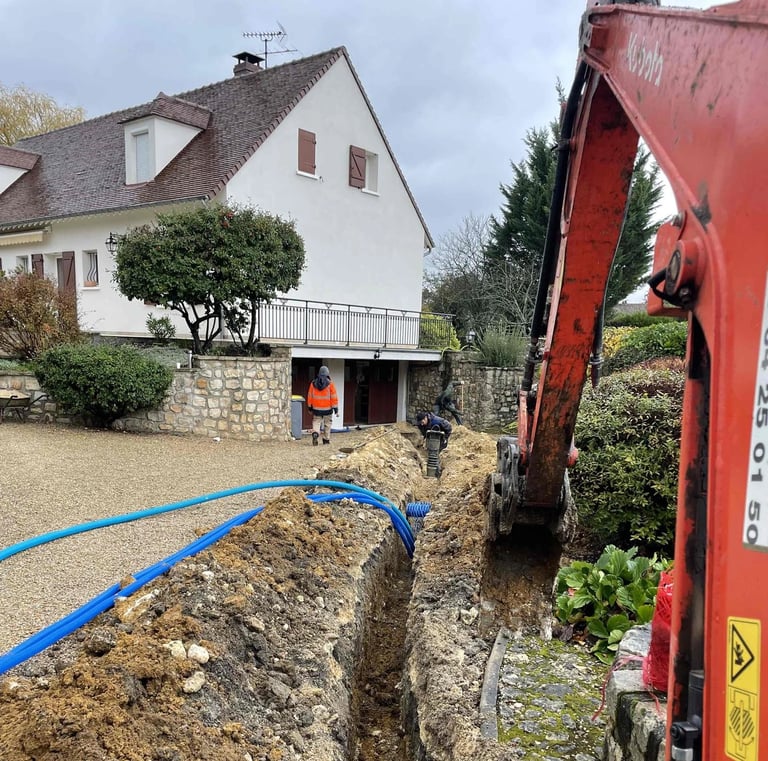 Tranchée pour réseaux