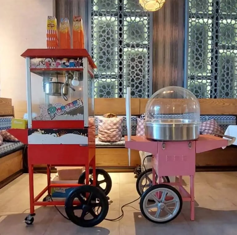 popcorn maker, cotton candy floss, cotton candy machine rental, popcorn machine rental dubai