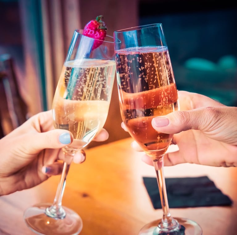 people toasting champagne