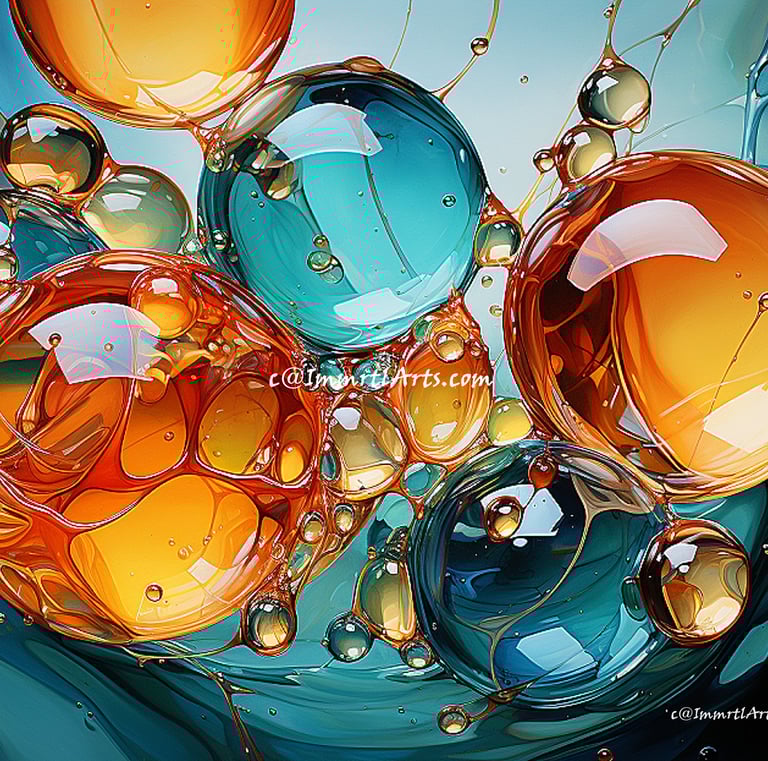 ImmrtlArts : Dancing dew in Harmony abstract painting description