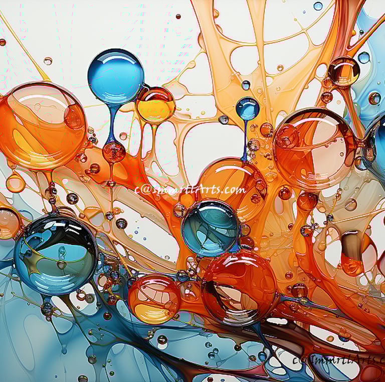 ImmrtlArts : Ethereal Oils_A Dewy Dance abstract painting description