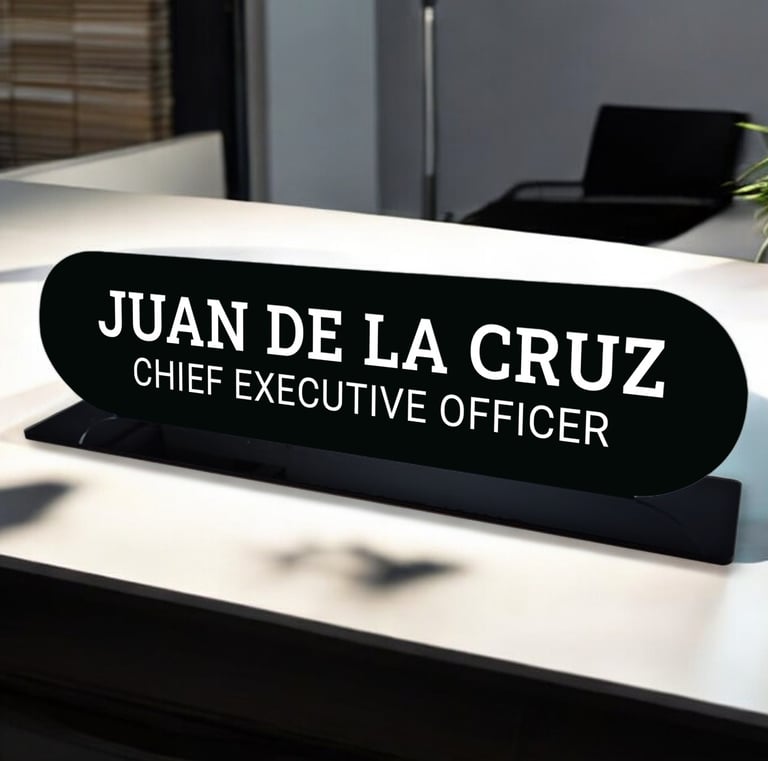 Acrylic Desk Name Plate