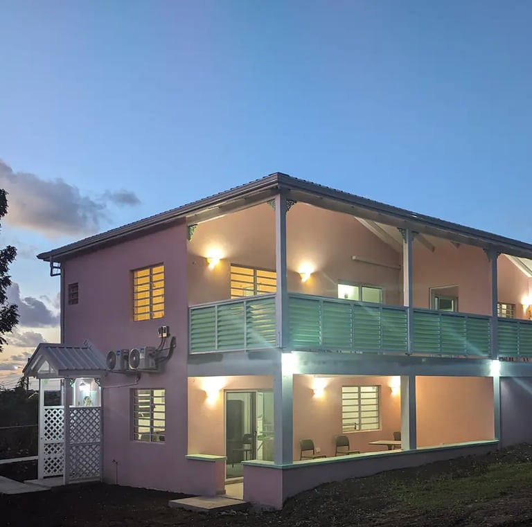 building exterior at dusk