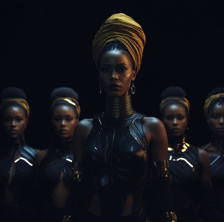 a group of black women standing together