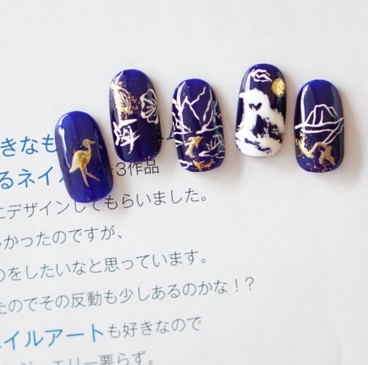 Japanese painting nail art design, kursus nail gel Bali
